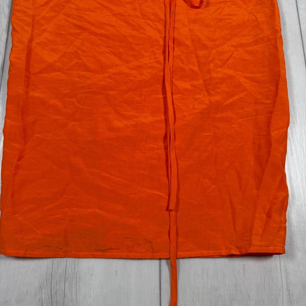 Ziah Orange Wrap Skirt Midi Beach Travel Women's XS - Picture 7 of 11